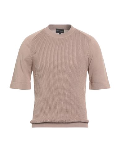 Man Sweater Light brown Size L Cotton