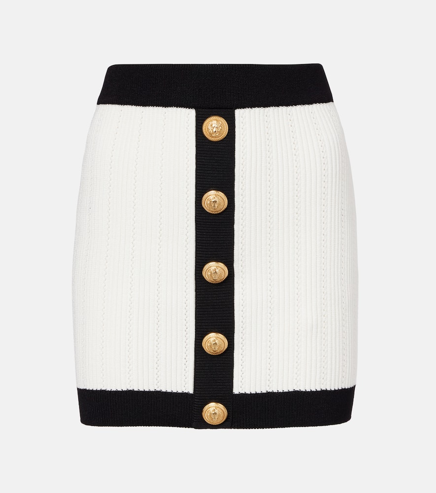 Ribbed-knit miniskirt