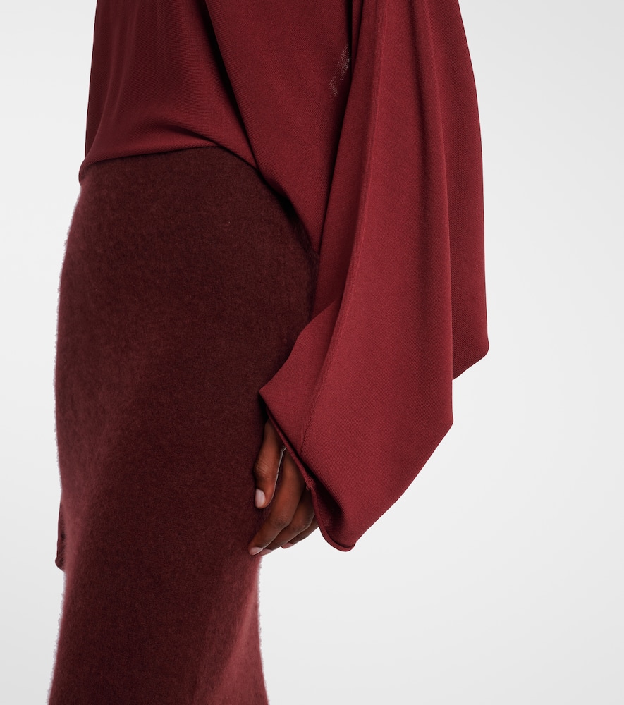Pine caped maxi dress