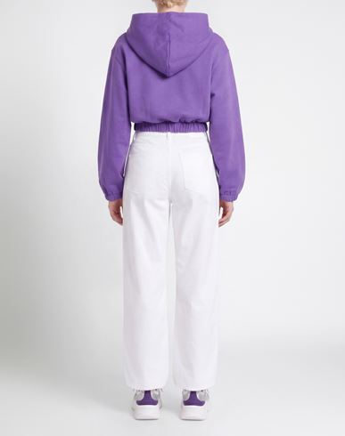 Woman Sweatshirt Purple Size S Cotton, Elastane