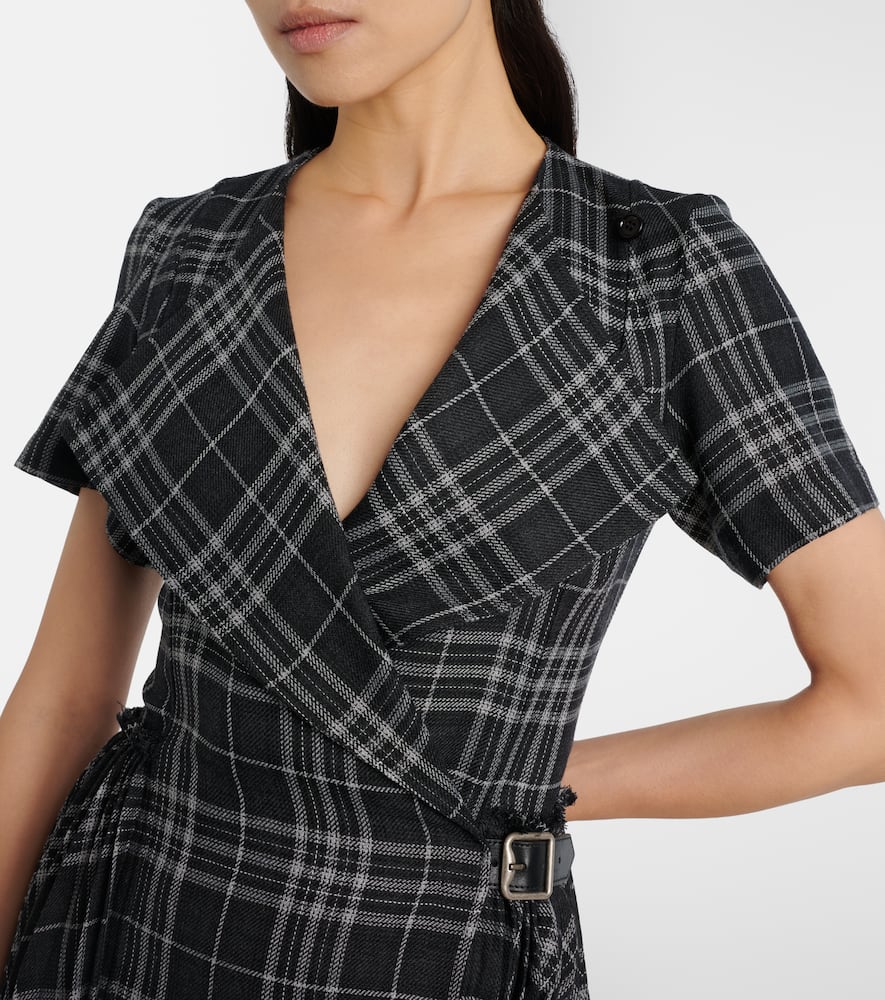 Meryl checked midi dress