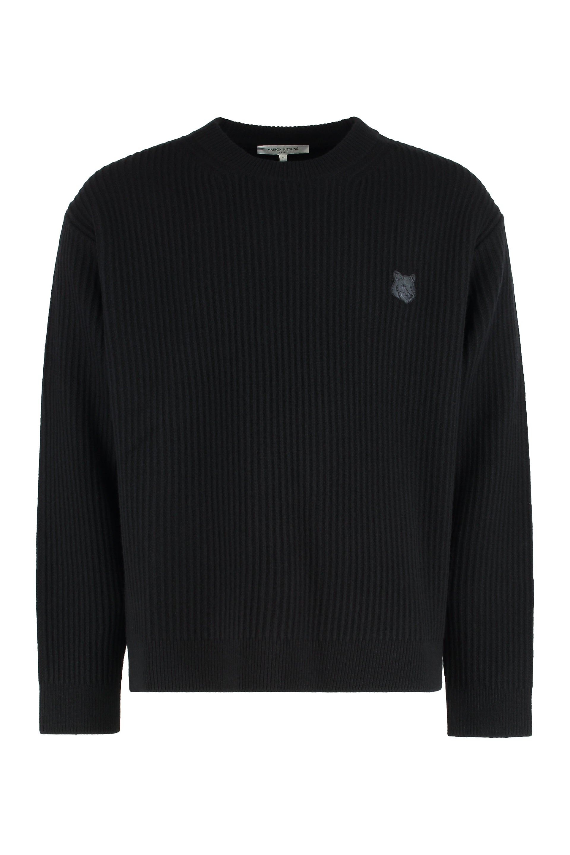 Ribbed Wool Sweater — Black