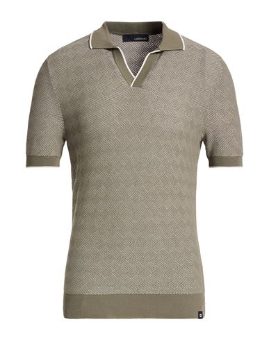 Man Sweater Military green Size 38 Cotton
