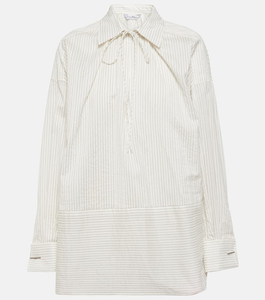 Saletta pinstripe cotton and silk shirt