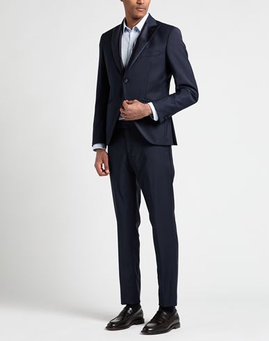 Man Suit Midnight blue Size 38 Polyester, Virgin Wool, Lycra