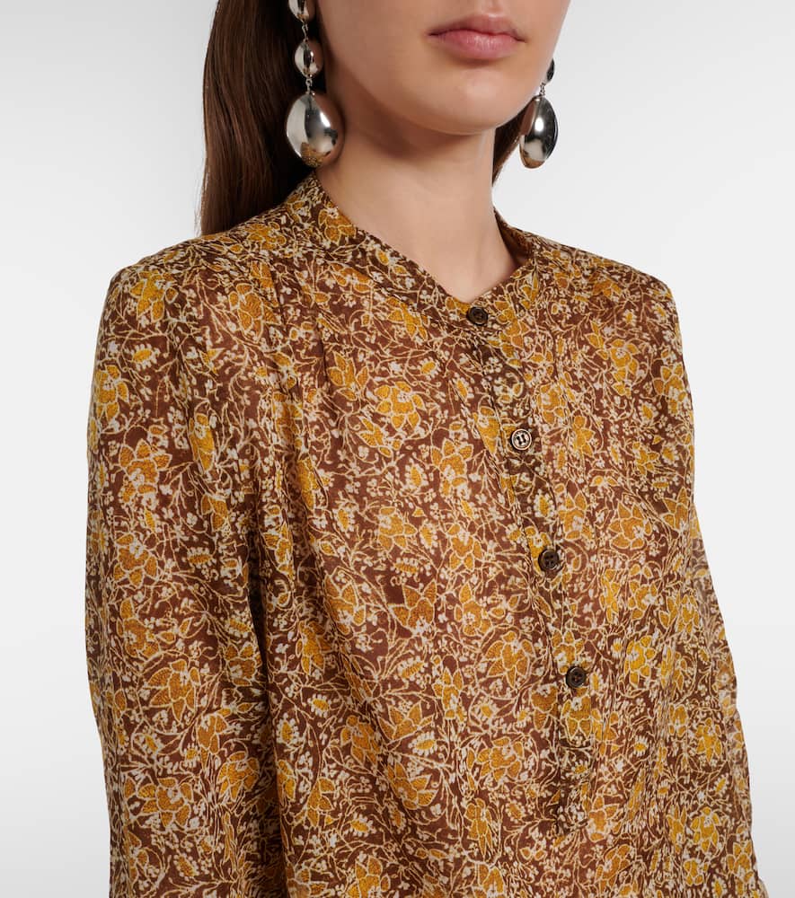 Maria floral cotton voile blouse