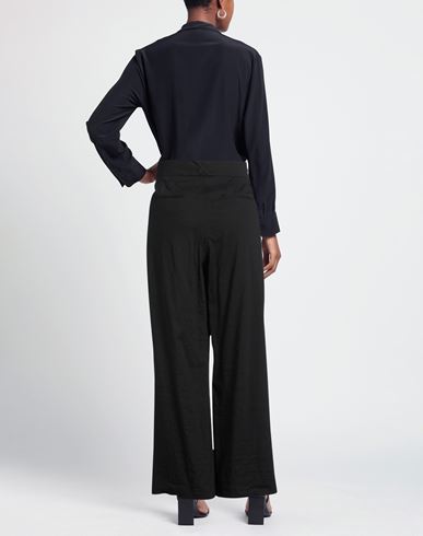 Róhe Woman Pants Black Size 4 Linen, Recycled viscose, Elastane