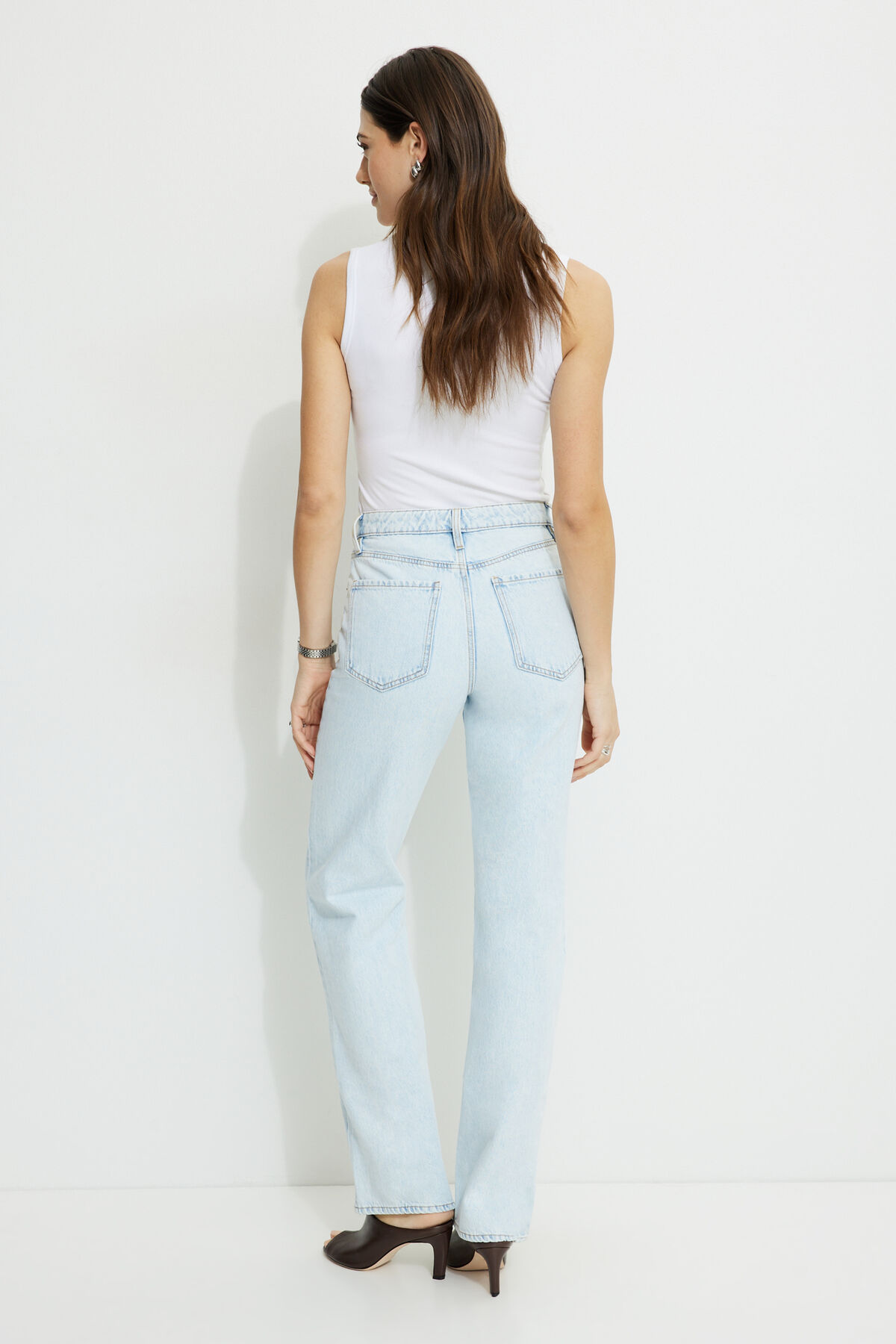 Cara High Rise Straight Leg Jeans
