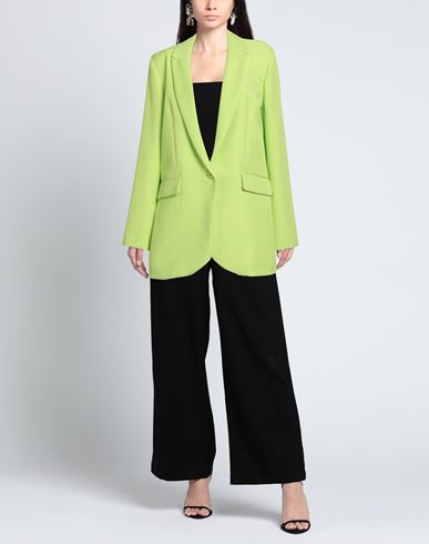 Woman Blazer Lime green Size 4 Polyester, Acetate