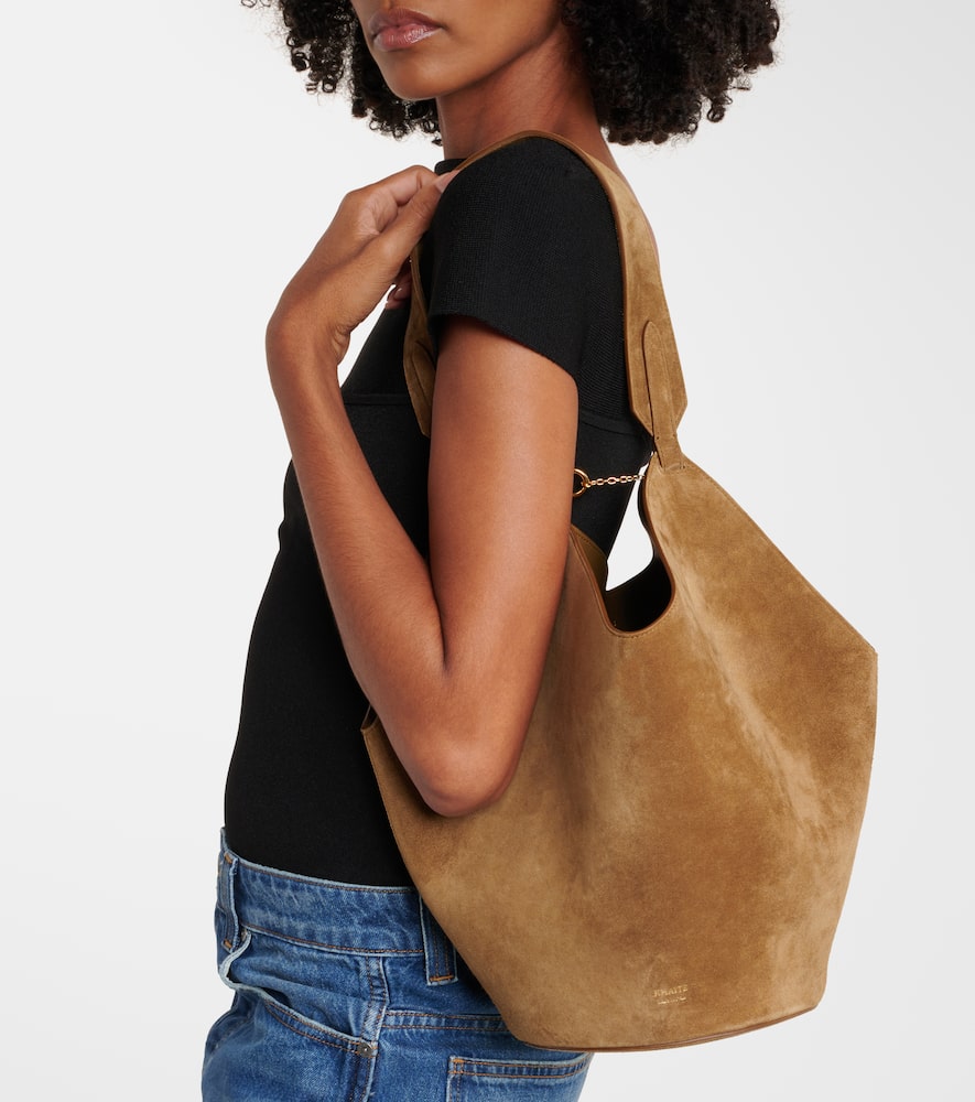 Lotus Small suede tote bag