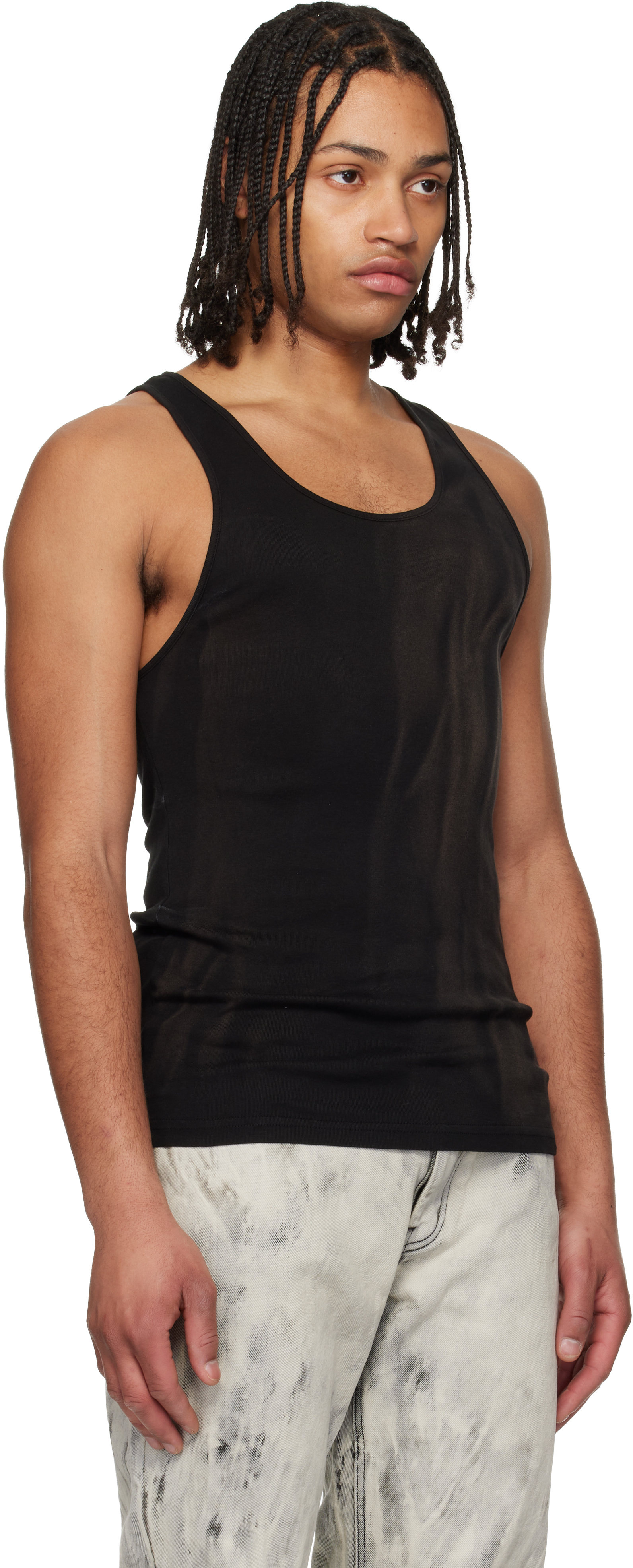 Black Faded Tank Top