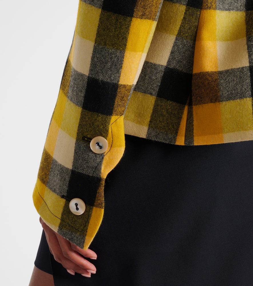 Georgia checked virgin wool blazer