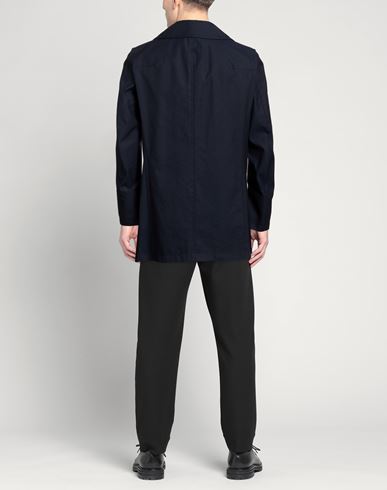 Man Overcoat & Trench Coat Navy Size 40 Linen, Cotton