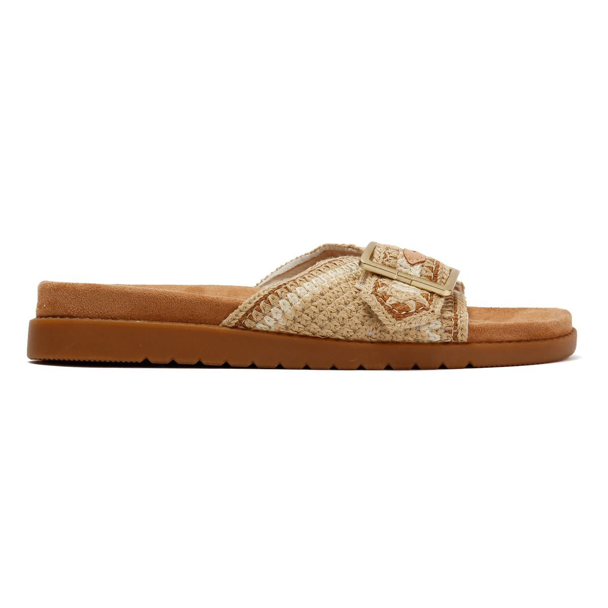 Toms Marin Slide Textile Women's Dark Beige Sanda