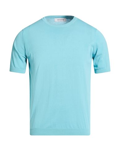 Man Sweater Turquoise Size XL Cotton