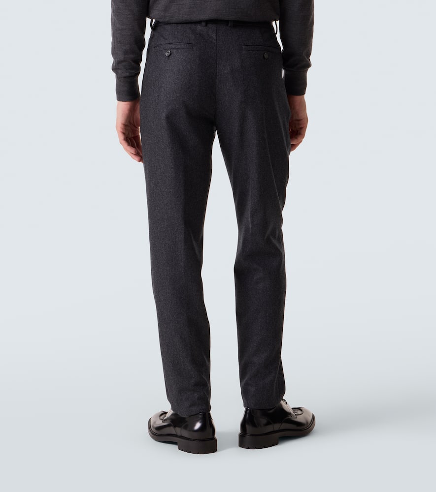 Virgin wool straight pants