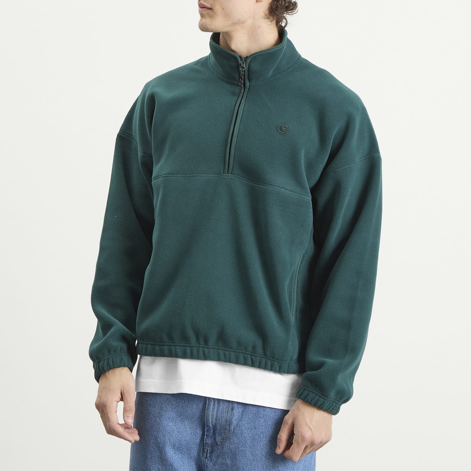 Men's Ivan Half Zip Fleece Sweatshirt Dark Emerald