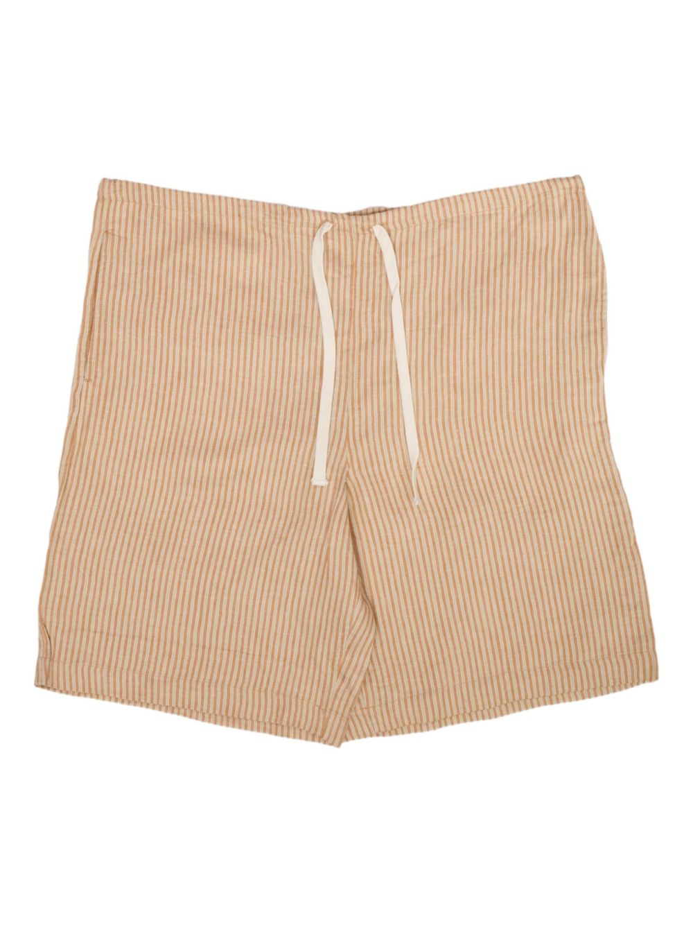 Striped drawstring-waist shorts - Brown