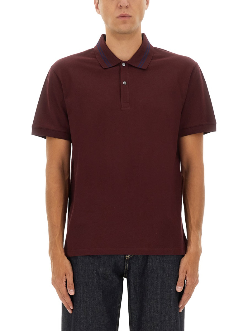 Maroon Shirt Collar Polo