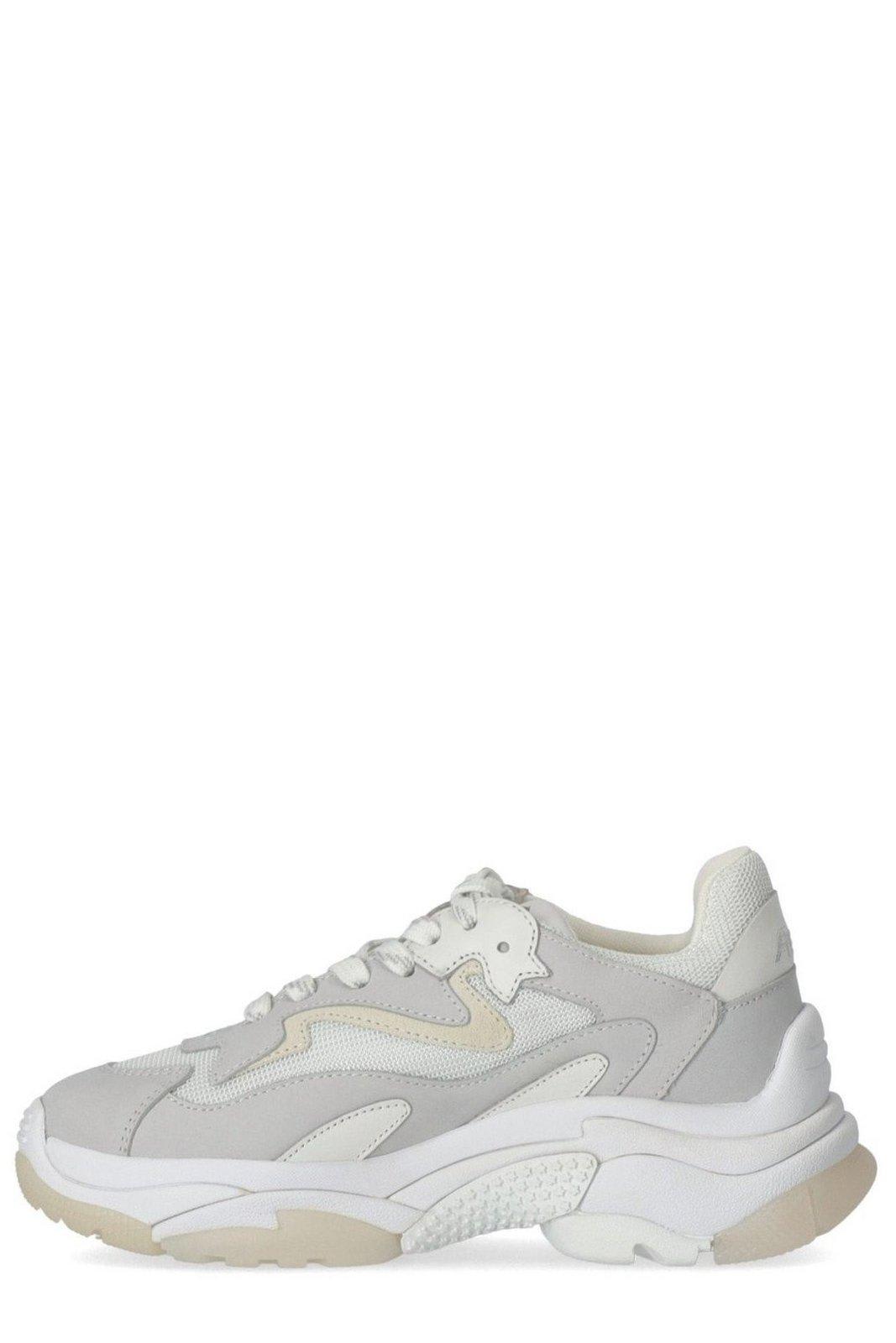 Panelled low-top sneakers - White