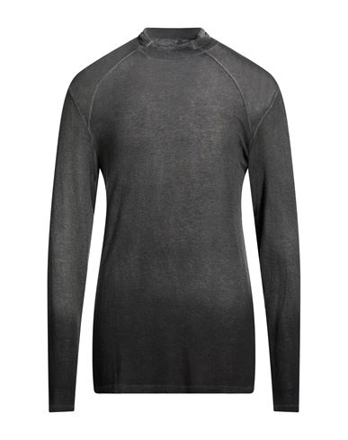 Man Turtleneck Charcoal Size L Viscose, Wool, Elastane