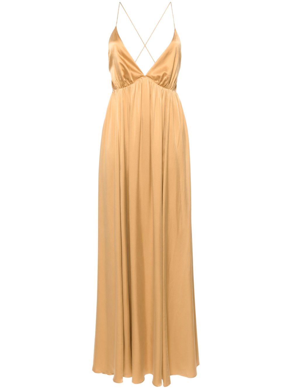 Dress In Brown Silk