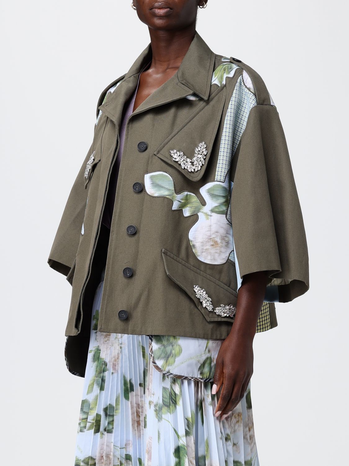 Jacket Woman color Military