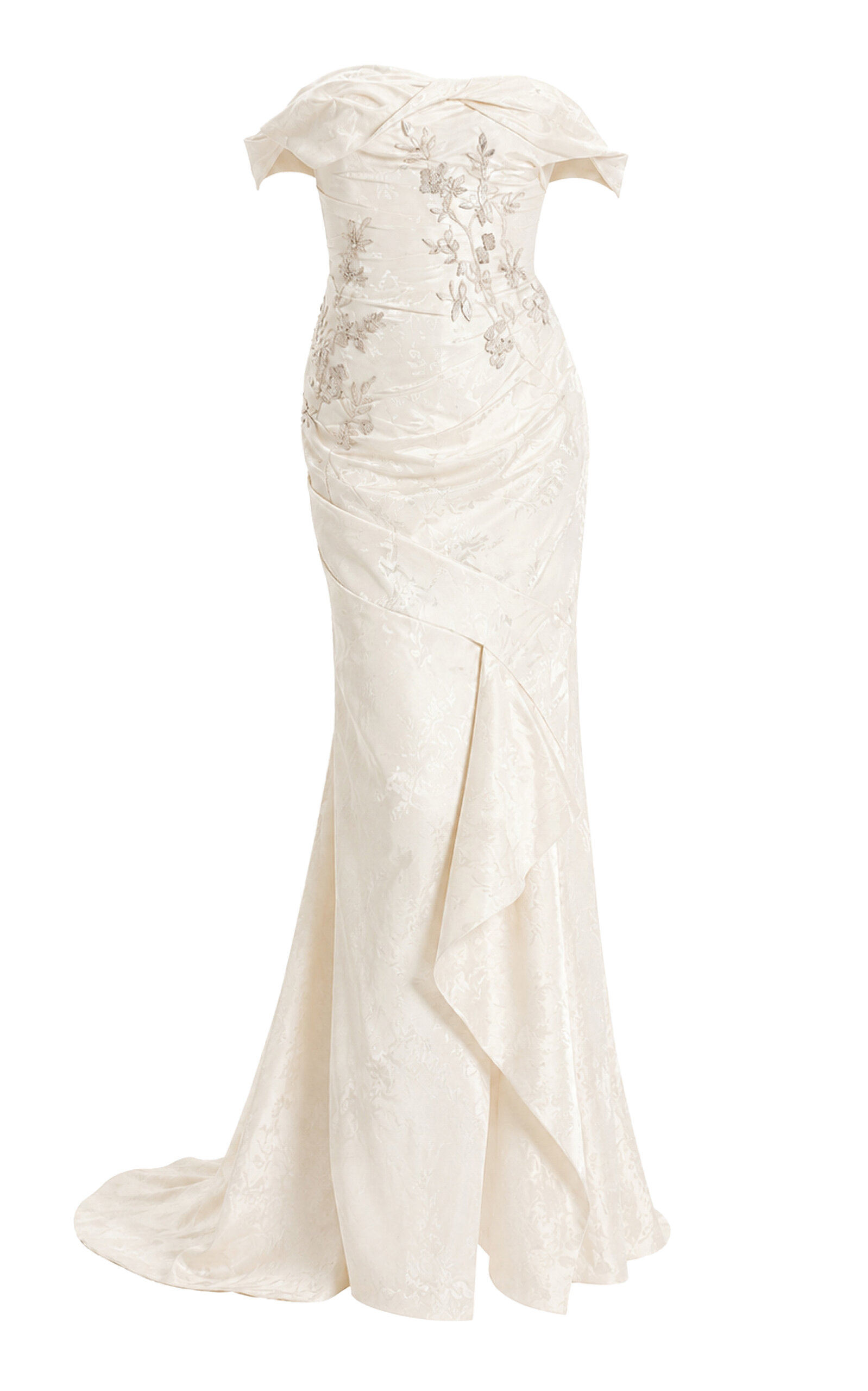 Breathless Silk Brocade Midi Dress - Moda Operandi