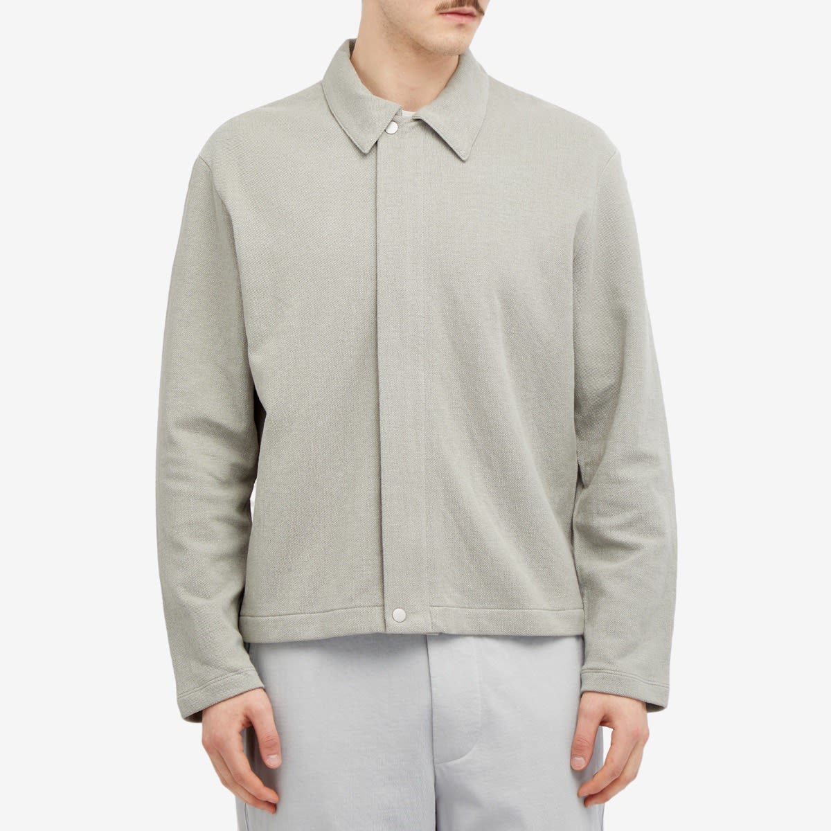 Men's Double Knit Jacket in Post Grey