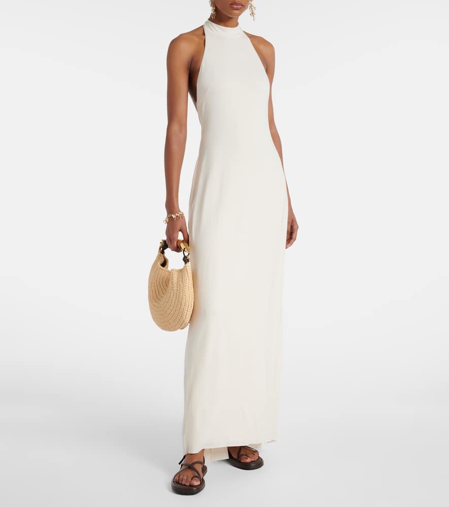 Carrie halterneck jersey maxi dress
