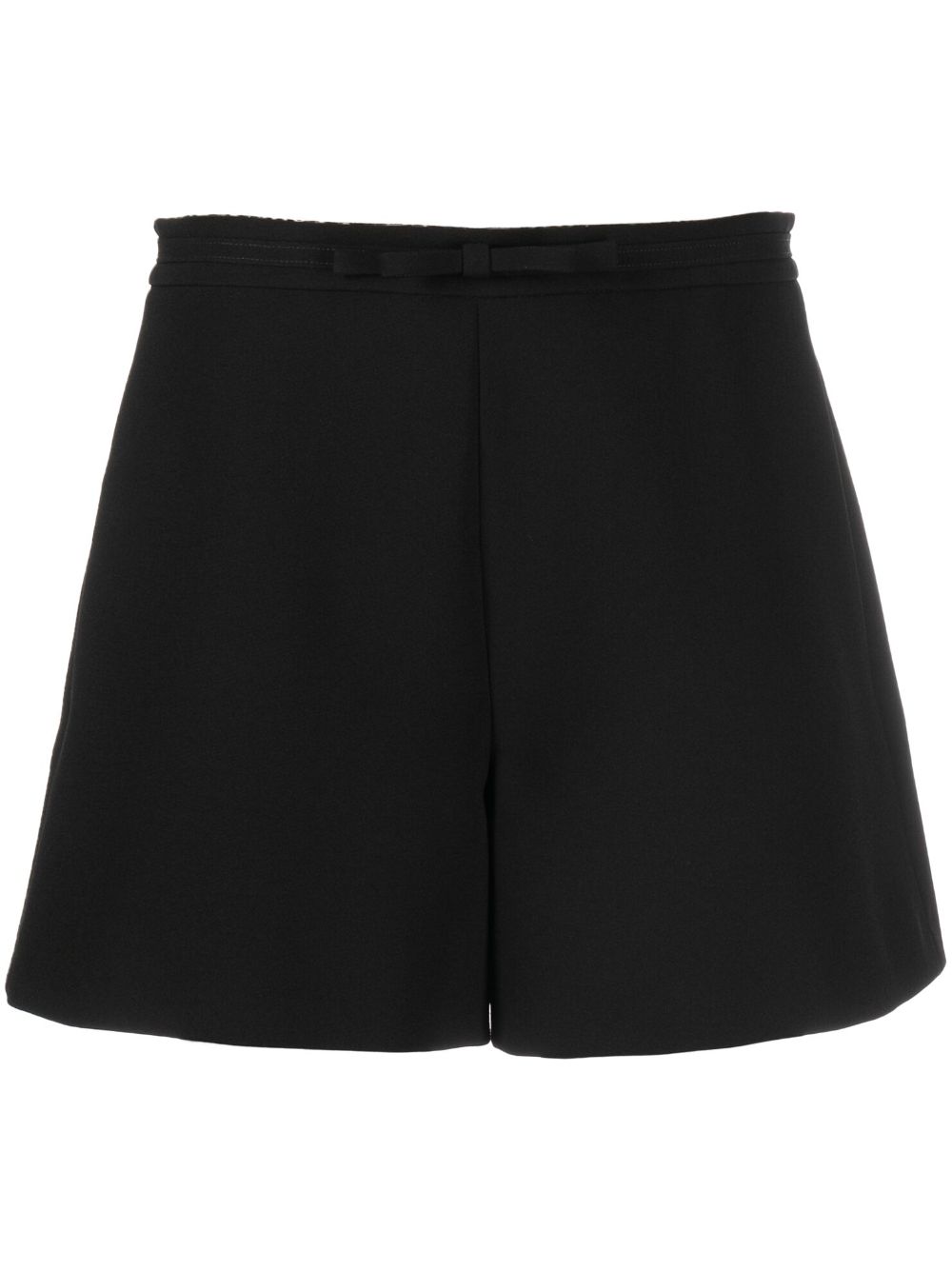 Bow-detail wide-leg shorts - Black