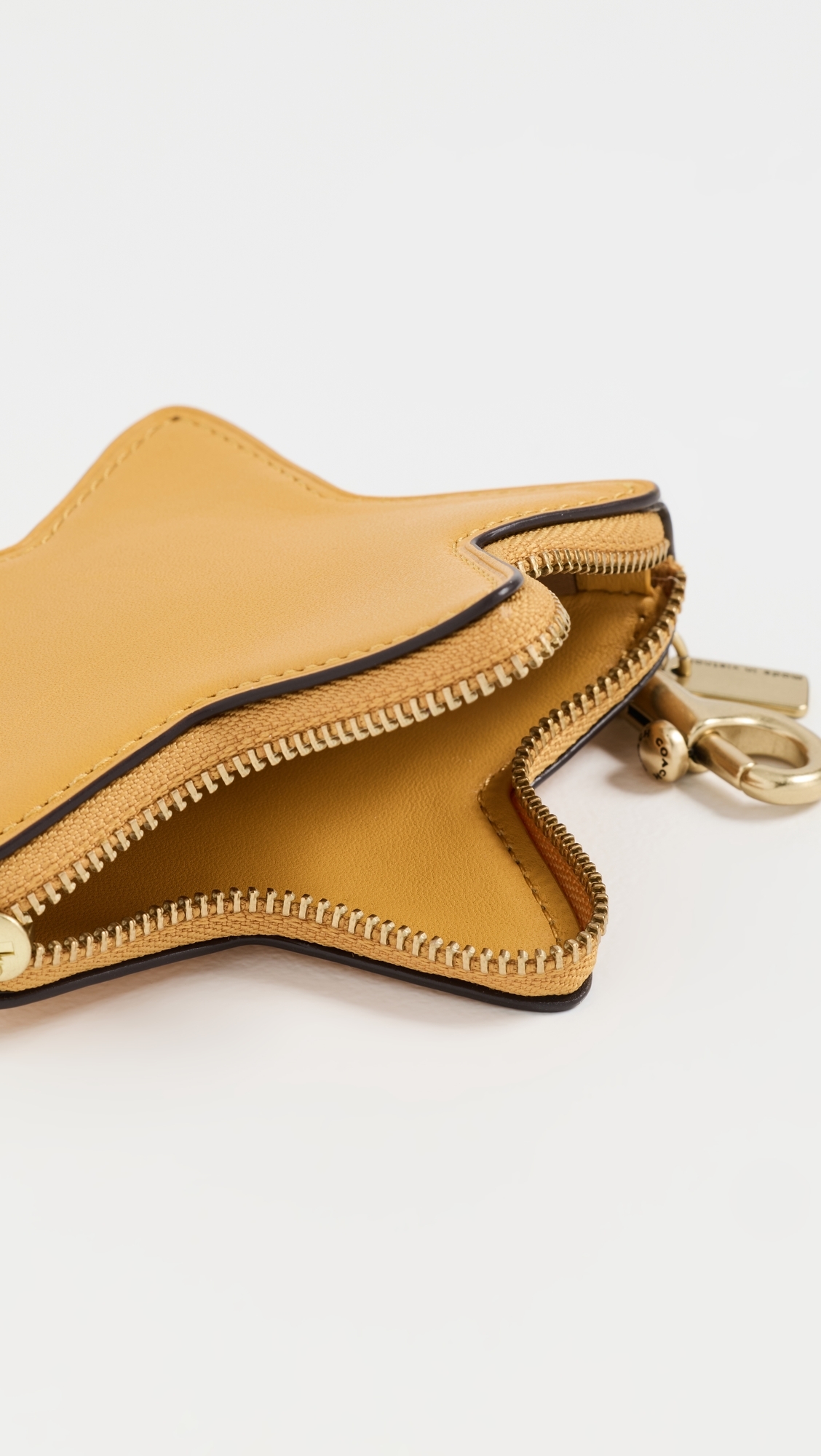 Glovetanned Leather Star Coin Purse B4/Yellow One Size