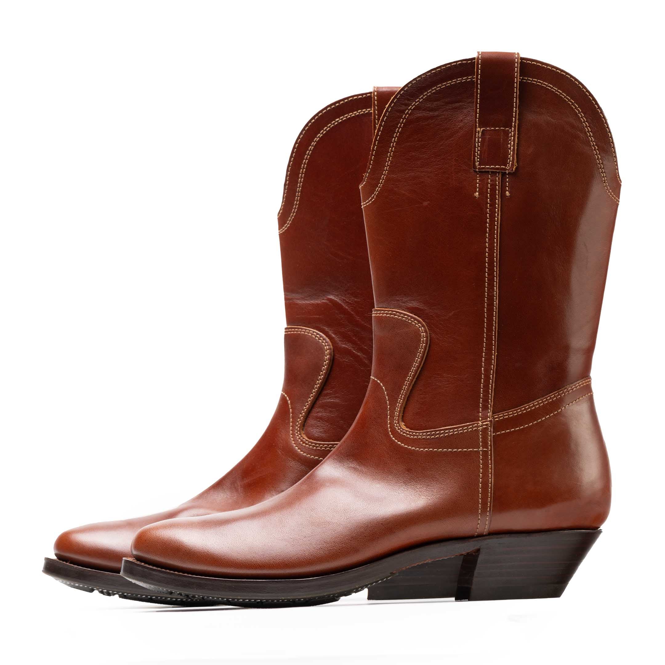 Clinch Cowboy Boots Horsehide Brown