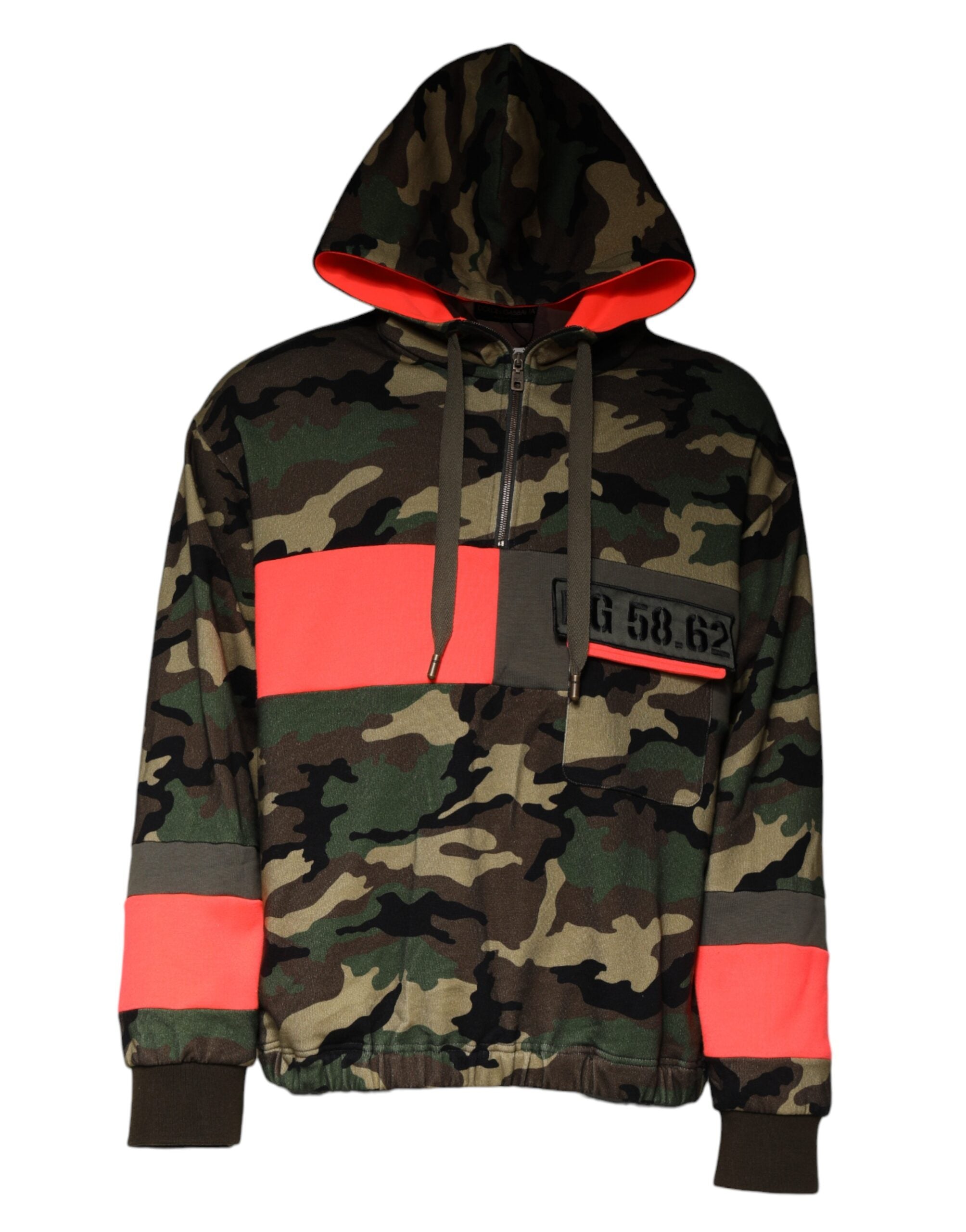 Camouflage-Blocked Hoodie — Multicolor
