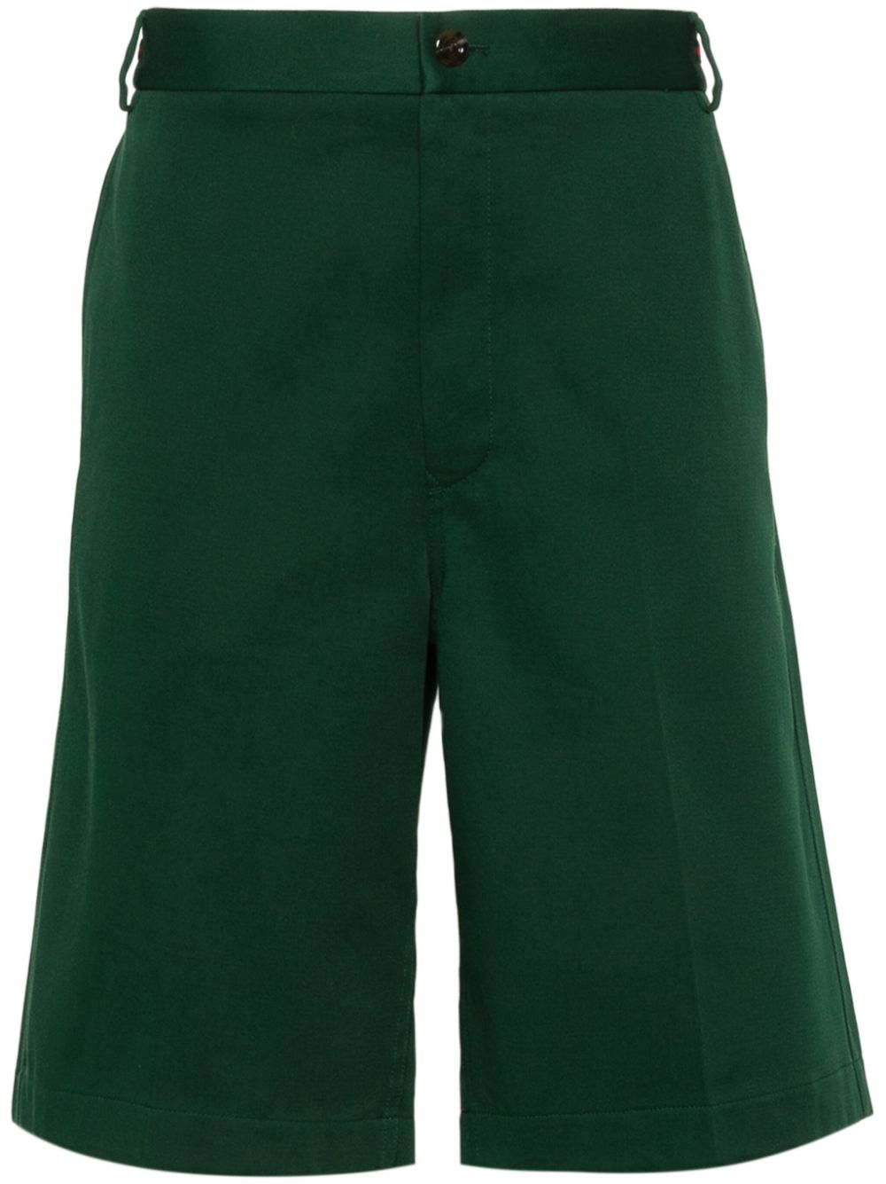 Sylvie Web-detailed bermuda shorts - Green