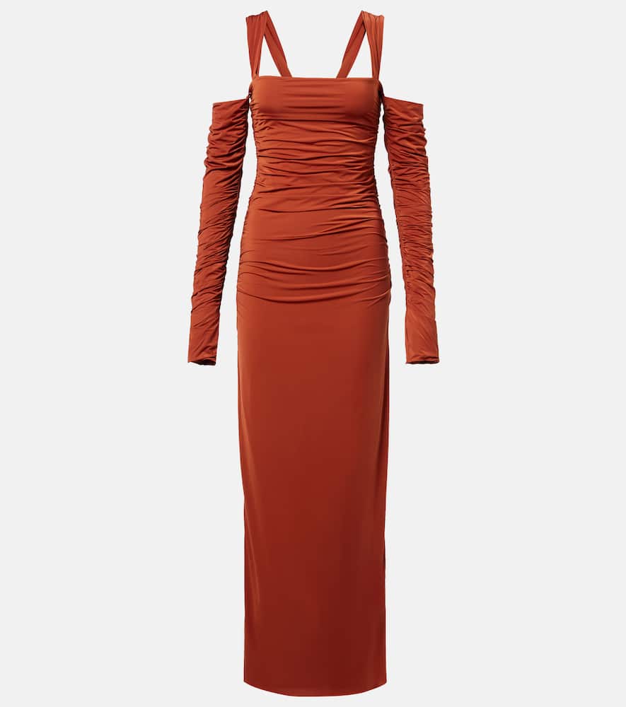 Rosseli gathered jersey maxi dress