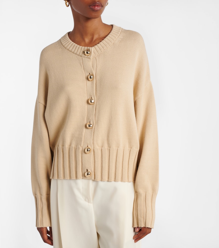 Cotton and silk-blend cardigan