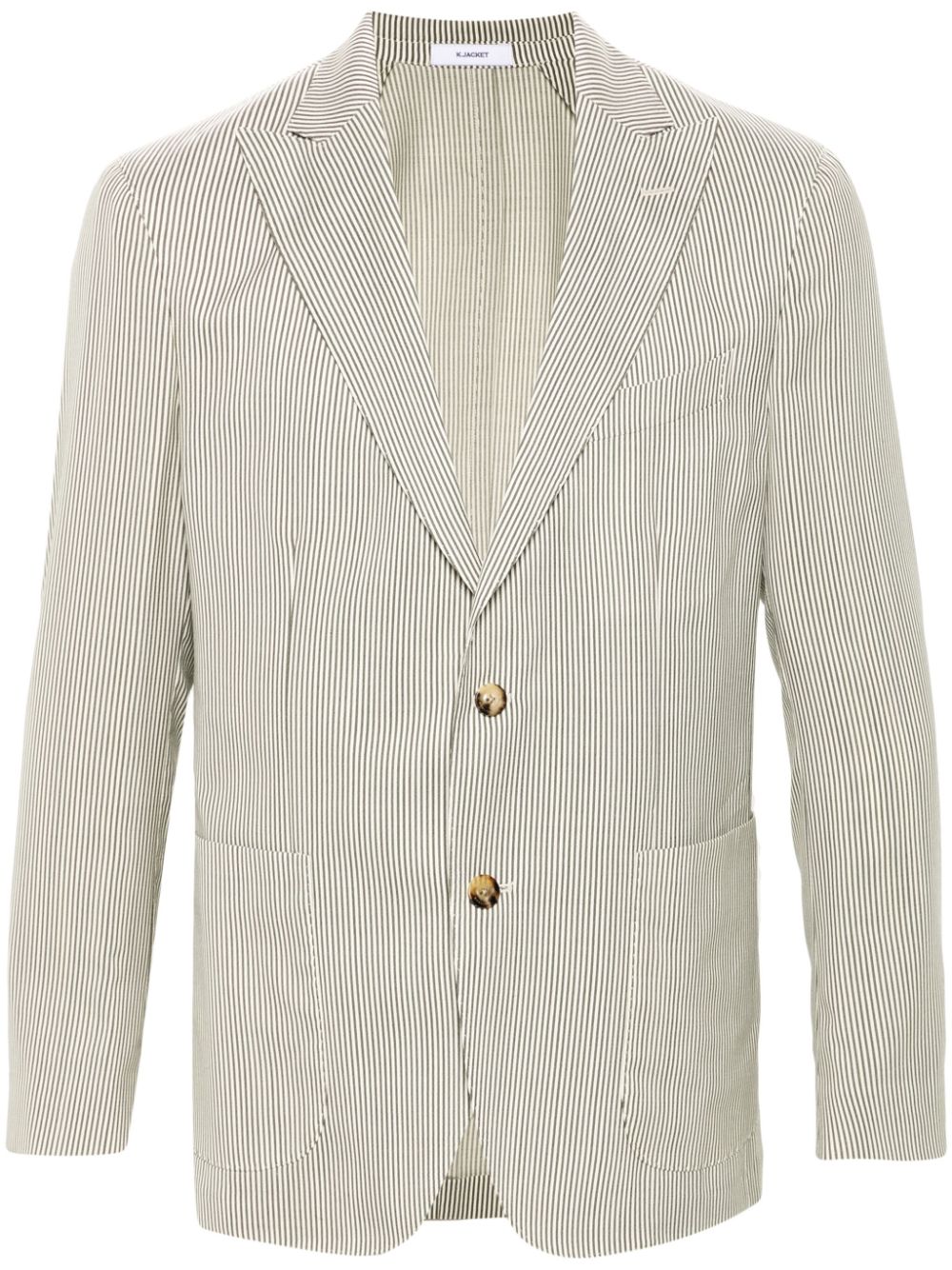 Single-breasted striped blazer - Green