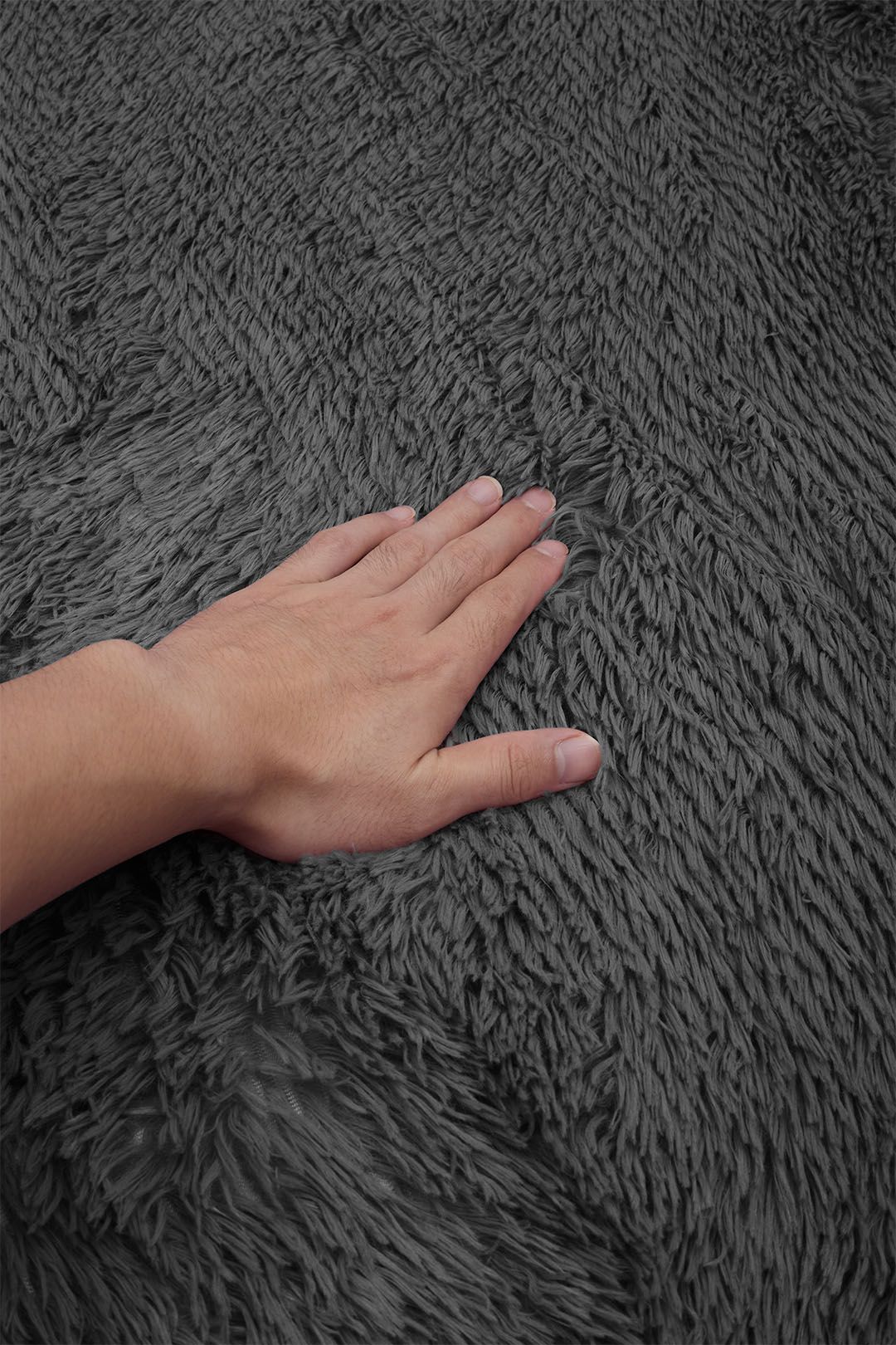 Living and Home Unisex 3Pcs Soft Skin-friendly Faux Mink Fleece Duvet Set in Dark Grey | : Single