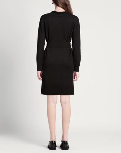 Woman Mini dress Black Size M Polyamide, Viscose, Wool, Metallic fiber, Cashmere