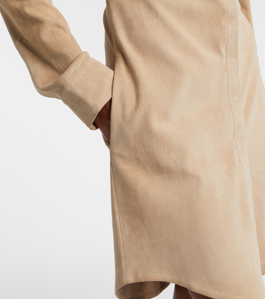 Geraldine suede shirt dress