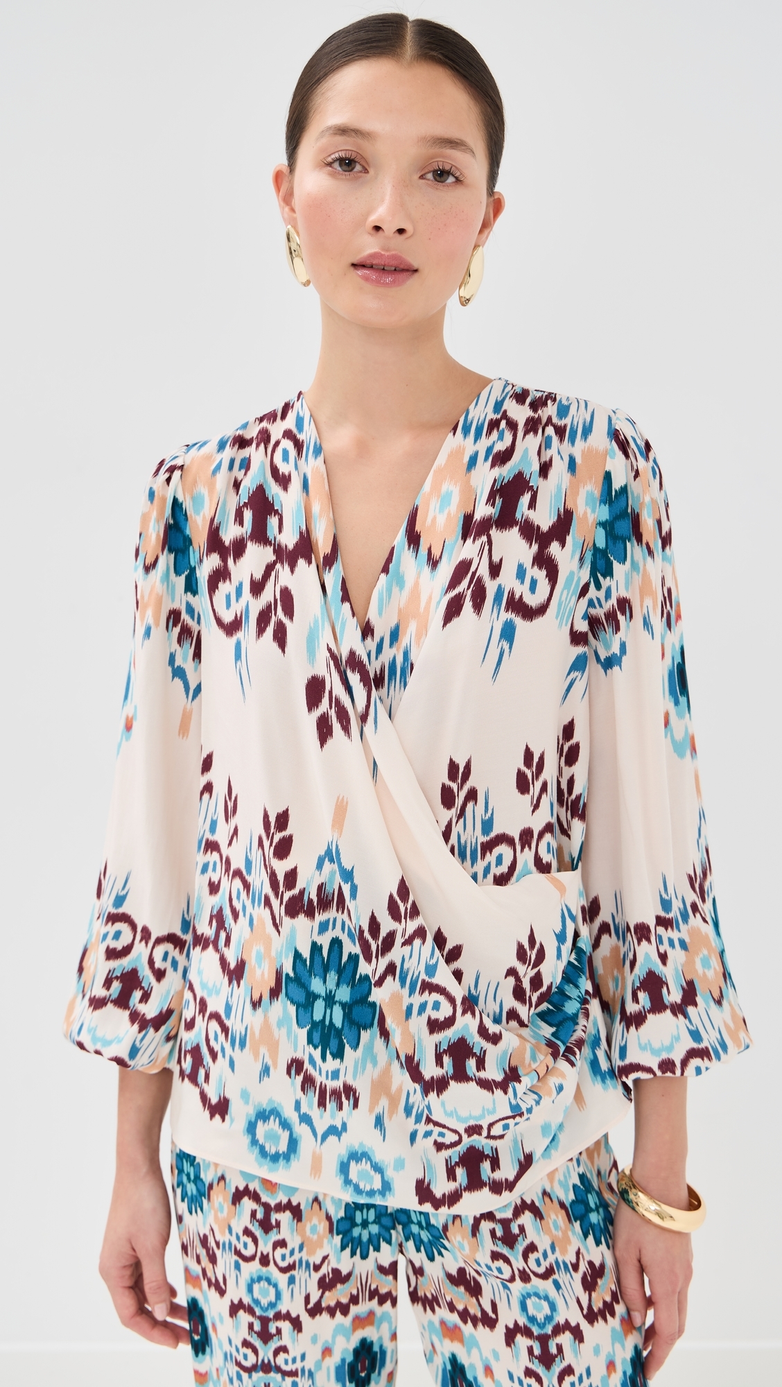 Jocelyn Top Mirage Ikat Biscotti Beige