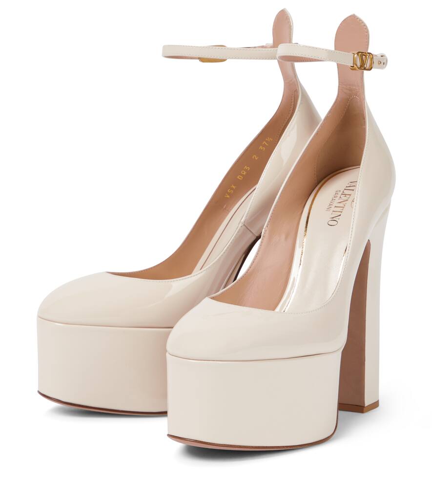 Valentino Garavani Tan-Go patent leather platform pumps