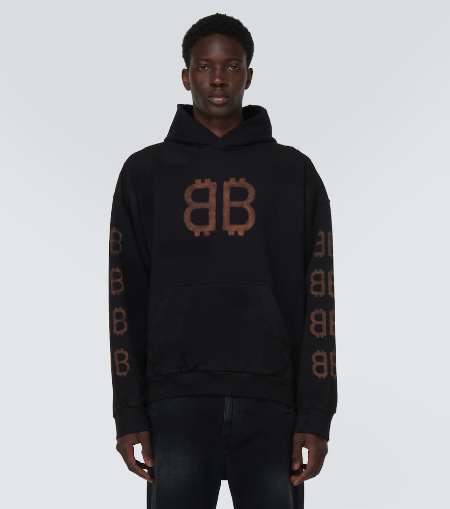 Crypto cotton jersey hoodie