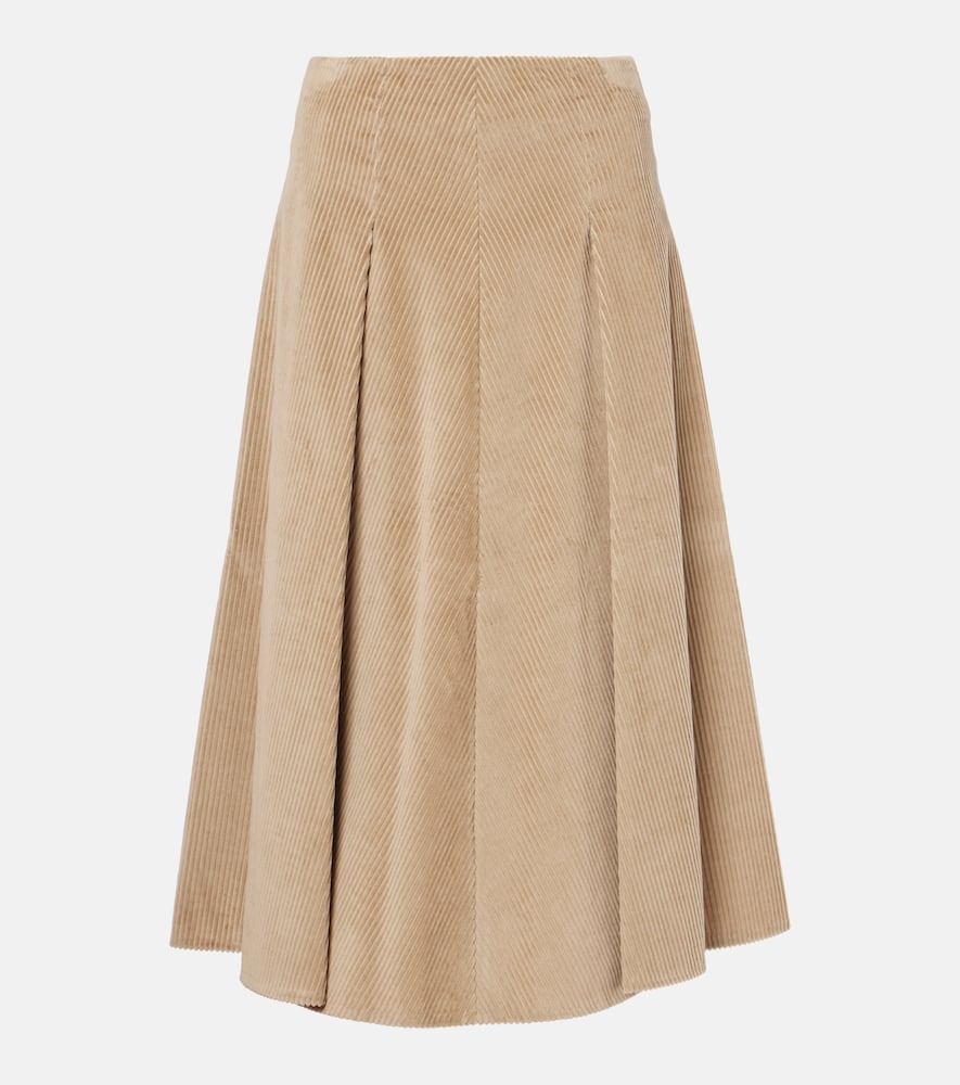Cotton midi skirt