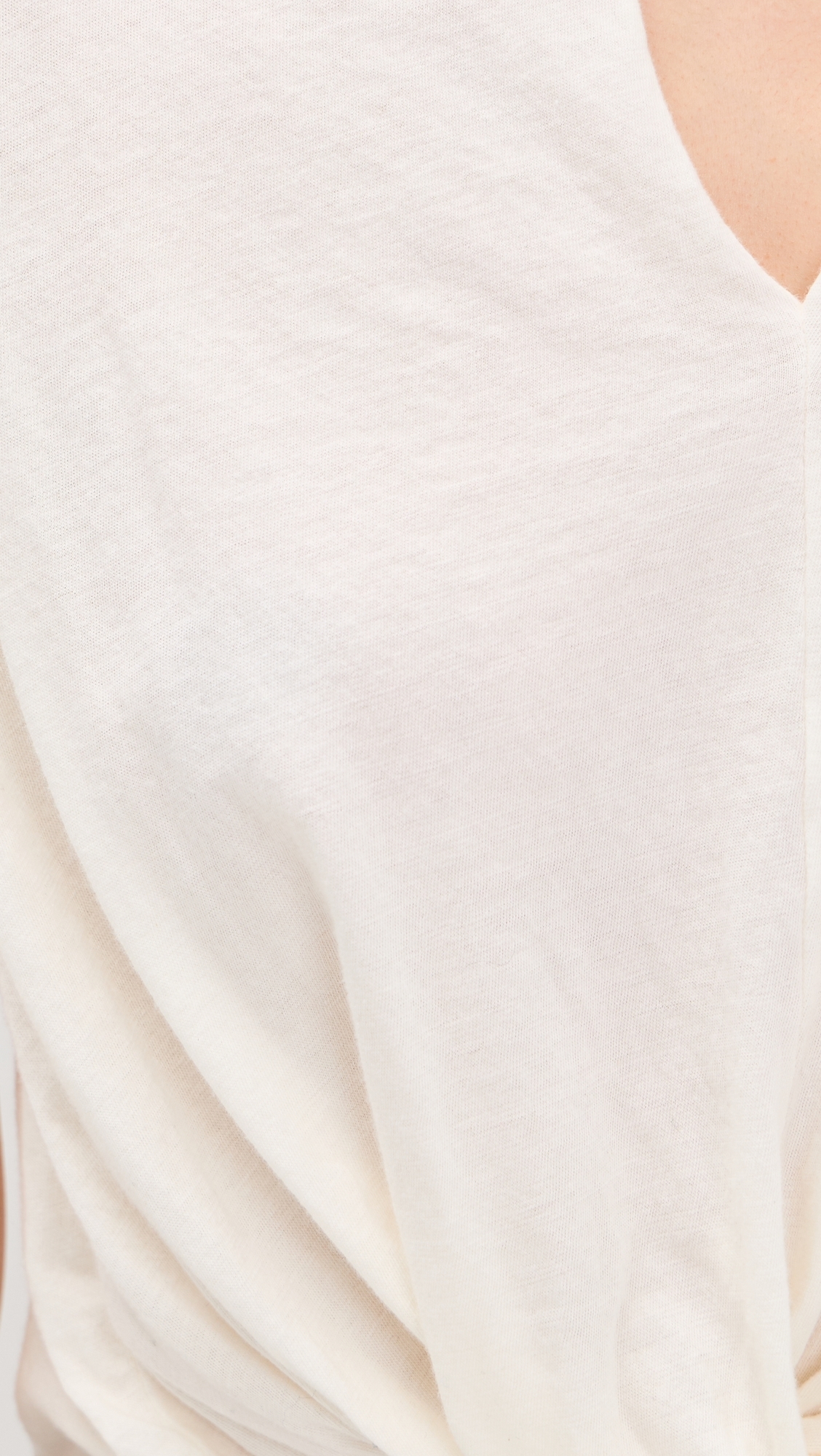 Twisted Front Tee Ecru