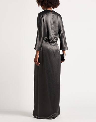 Woman Maxi dress Charcoal Size 12 Viscose, Acetate