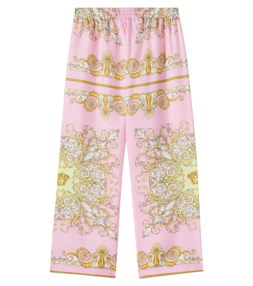 Spring Barocco silk twill pants