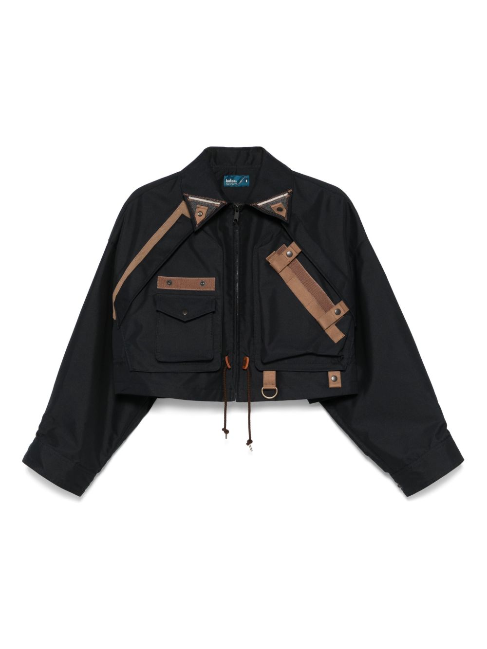 Kolor cropped jacket - Blue
