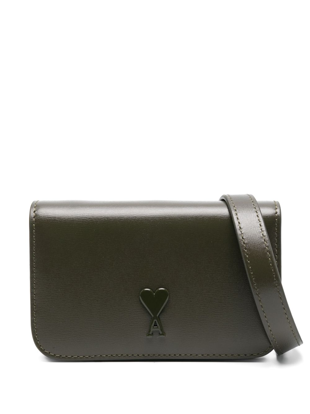 AMI Paris Ami de Coeur strap wallet - Green